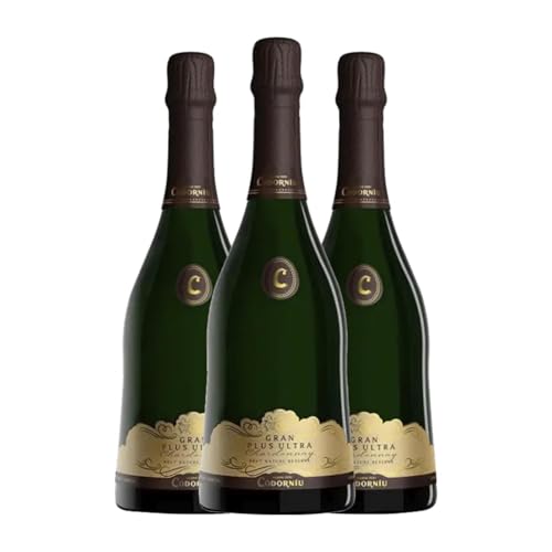 Codorníu Gran Plus Ultra Chardonnay Cava Große Reserve 75 cl Weißer Sekt (Karton mit 3 Flaschen von 75 cl) von Grupo Codorníu