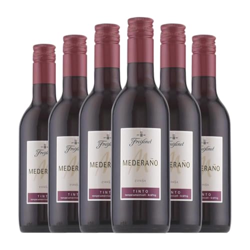 FreixenetRotWein Mederaño Tinto Halbtrocken Halbsüß Vino de la Tierra de Castilla Kleine Flasche 25 cl Rotwein (Karton mit 6 Kleine Flasche von 25 cl) von Grupo FreixenetCavaCava