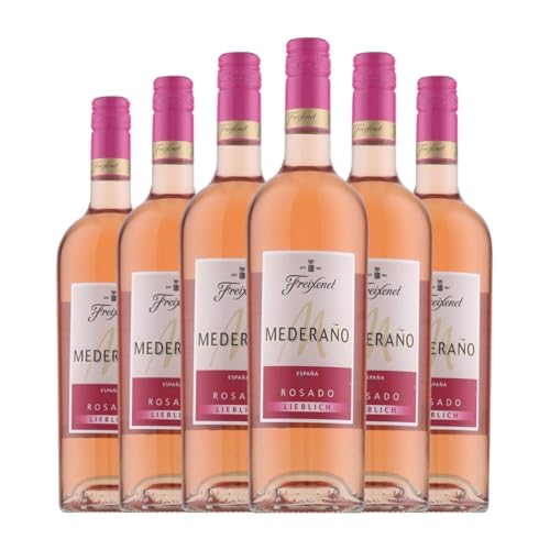 WeinFreixenetRose Mederaño Rosado Edelsüß Vino de la Tierra de Castilla 75 cl Rosé-Wein (Karton mit 6 Flaschen von 75 cl) von Grupo FreixenetCavaCava