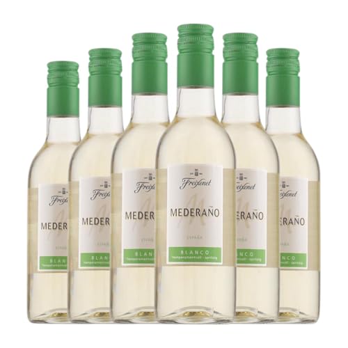 WeinFreixenetWeißwein Mederaño Blanco Halbtrocken Halbsüß Vino de la Tierra de Castilla Kleine Flasche 25 cl Weißwein (Karton mit 6 Kleine Flasche von 25 cl) von Grupo FreixenetCavaCava