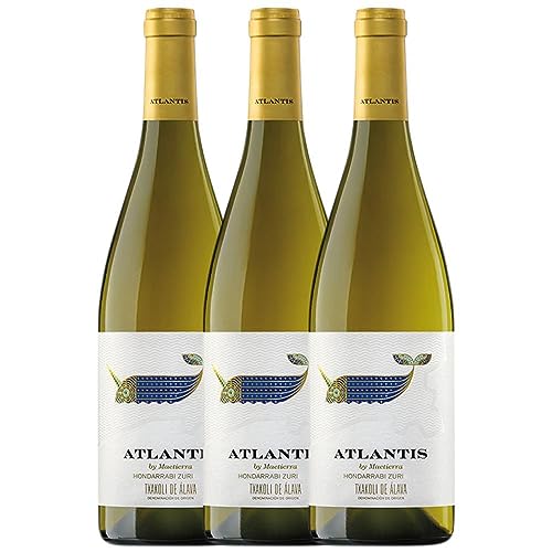 Vintae Atlantis Txacoli Hondarribi Zuri Arabako Txakolina 75 cl (Schachtel mit 3 Flaschen von 75 cl) von Grupo Vintae