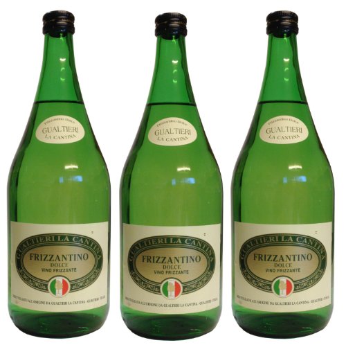 Frizzantino bianco dolce Gualtieri Dell`Emilia IGT 3 x 1,50 L - Vino Frizzante - Weißer Süßer Perlwein 7,5% Vol. aus Italien von Kaxilu