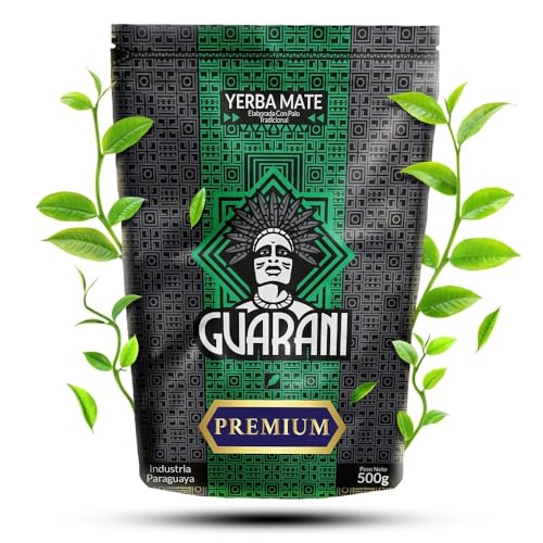 Guarani Premium Mate Tee aus Paraguay 500 g | Speziell ausgewählter Mate-Tee ohne Zusatzstoffe | Hohe Dosis von natürlichem Koffein-Enthält Vitamine, Mineralien, Antioxidantien | anregender Mate Tee von Guarani