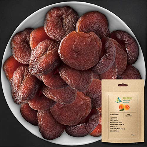Pergamo Sonnengetrocknete Aprikosen 400 Gr/Getrocknete Aprikosen ungezuckert und ungeschwefelt/Jumbo 100% natürlich/Ohne Zusatzstoffe/Vegan von PERGAMO Natural Flavor