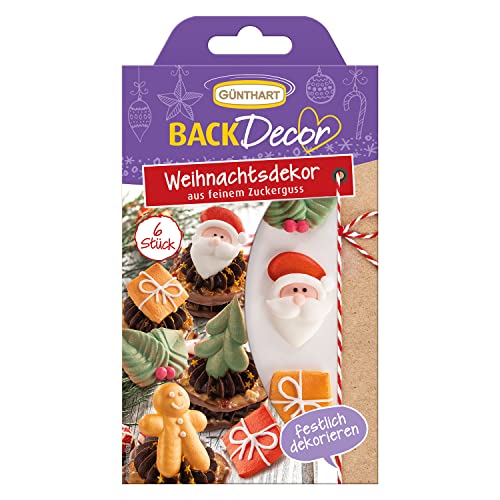 BackDecor 6 Weihnachtsmotive aus Zucker von Günthart