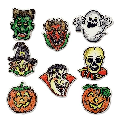 Günthart 100 Stück Halloween essbare Tortendeko Motive aus Persipan mit 8 verschiedene Motiven, 1er Pack (317 gr) von Günthart