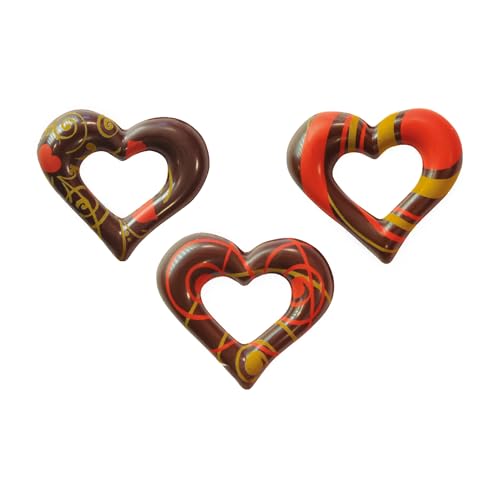 Günthart 135 Stück Filigran-Herzen aus dunkler Schokolade, gemischter Varianten, 1 er Pack (163 gr) von Günthart