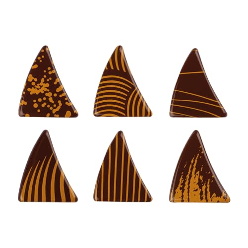 Günthart 162 Stück Dreiecke gold bedruckt auf dunkler Schokolade in sechs verschiedene Motiven von Günthart
