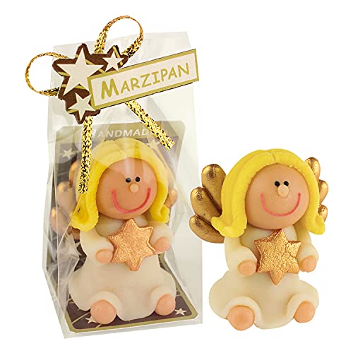 Günthart 2 Engel aus Marzipan | Essbar | Einzeln verpackt | Geschenk von Günthart