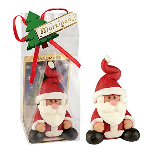 Günthart 2 x Marzipan Weihnachtsmann, Marzipanfiguren, Marzipan Nikolaus von Günthart