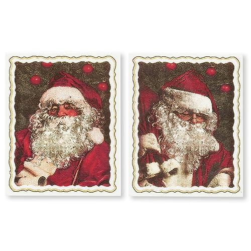 Günthart 24 Stück Nikolaus Motive Nostalgie, Dekormasse, mit zwei unterschiedlichen Motiven in den Farben Rot, Weiß und Braun, zum Dekorieren von Torten, Kuchen und Cupcakes von Günthart