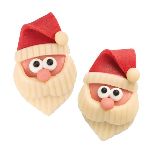 Günthart 30 Stück Marzipan Nikolaus Weihnachtsmann Gesicher in 2D optik, perfekt zum Verschenken, anlässlich zur Winterzeit, 1er Pack (443 gr) von Günthart