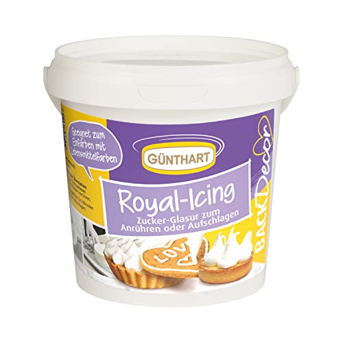 Günthart BackDecor Royal Icing Eimer mit 300g Pulver zum dekorieren von Gebäck oder als Überzug, 1er Pack (300 gr) von Günthart