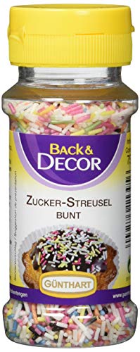 Günthart Streudekor Zucker Streusel, 75g, 4er Pack (4 x 75 g) von Günthart