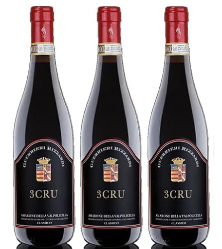 3x 0,75l - 2018er - Guerrieri Rizzardi - 3 Cru - Amarone della Valpolicella Classico D.O.C.G. - Veneto - Italien - Rotwein trocken von Guerrieri Rizzardi