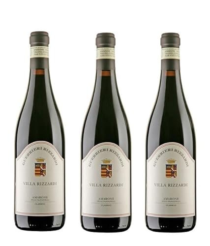 3x 0,75l - 2019er - Guerrieri Rizzardi - Villa Rizzardi - Amarone della Valpolicella Classico D.O.C.G. - Veneto - Italien - Rotwein trocken von Guerrieri Rizzardi