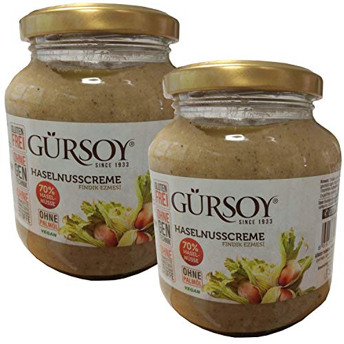 Haselnusspaste (70% Haselnussanteil), 2er Pack (2 x 320g Packung) von Gürsoy Hazelnut