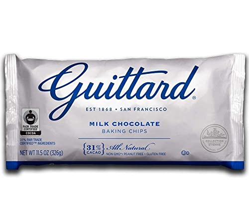 Guittard Milk Chocolate Chips – Premium Milchschokoladenstücke aus San Francisco, 326 g – Cremig & Zartschmelzend mit feiner Vanille – Perfekt für Backen, heiße Schokolade & Desserts von Guittard