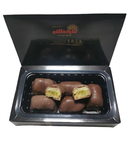 Gulluoglu Dubai Schokoladen Kunafeh (Das Original), Dubai Schokoladen Kadaif, Dubai Schokoladen Baklava, 200 g (Packung mit 1) (200 g (Packung mit 1), Dubai Milchschokolade/Pistazien Baklava) von Gulluoglu