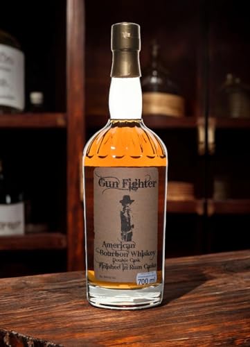 Gun Fighter® American Bourbon 50% | 700 ml | In Rum-Fässern veredelt – Premium Bourbon aus Colorado, empfohlen von Mike’s Tastings | Bourbon Whiskey | Bourbon Whisky von Gun Fighter