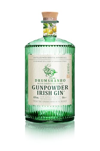 Drumshanbo Gunpowder Irish Gin Sardinian Citrus 43% vol. (1 x 0,7l) – Premium-Gin aus Irland verfeinert mit Citrusfrüchten aus Sardinien von GUNPOWDER
