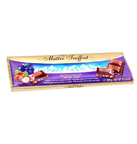 Gunz Maître Truffout Milchschokolade Rosinen Haselnüsse, 300 g von Gunz