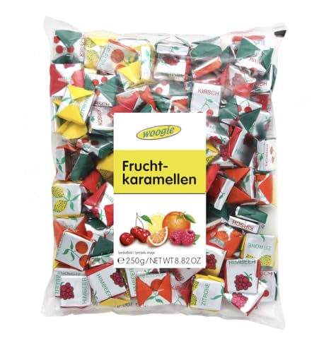 Woogie Fruchtkaramellen Kaubonbon 250g Wurfmaterial Fasching von Gunz