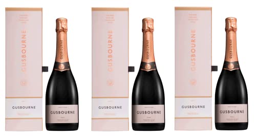 3x 0,75l - 2018er - Gusbourne Estate - Rosé Brut - in GP - Kent - England - Rosé-Schaumwein brut von Gusbourne Estate