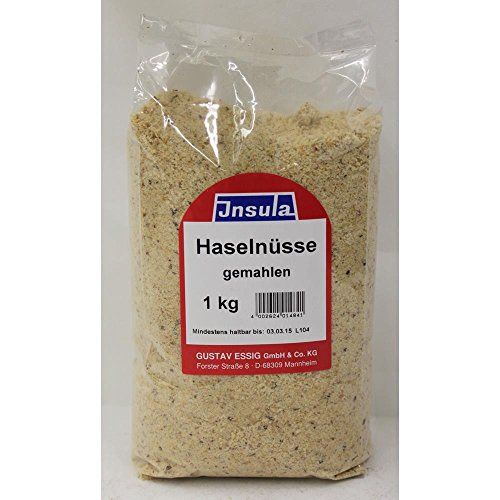 Haselnüsse gemahlen verfeinert von Insula zum Kochen und Backen 1000g von INSULA Gewürze-Backzutaten Gustav Essig GmbH & Co. KG