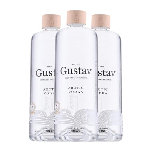 Wodka Gustav Artic 70 cl (Karton mit 3 Flaschen von 70 cl) von Gustav