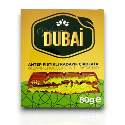 Dubai schokolade - Dubai Schokolade Original - mit Pistaziencreme und Kunafeh Engelshaar Kadaif- 80g - Das beste Rezept von GustoLux