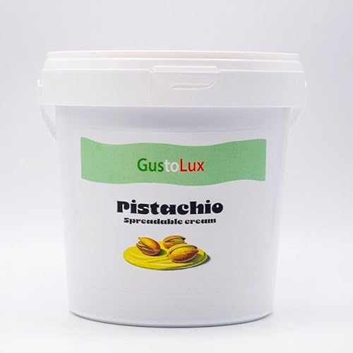 GustoLux Pistaziencreme - 40% Pistazien aus Italien - Pistazien-Streichcreme - Brotaufstrich - Pistaziencreme aus Italien - Süßer Geschmack - Pistaziencreme dubai schokolade von GustoLux