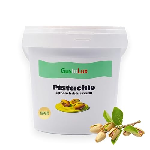 GustoLux Pistaziencreme - 40% Pistazien aus Italien - Pistazien-Streichcreme - Brotaufstrich - Pistaziencreme aus Italien - Süßer Geschmack - Pistaziencreme dubai schokolade von GustoLux