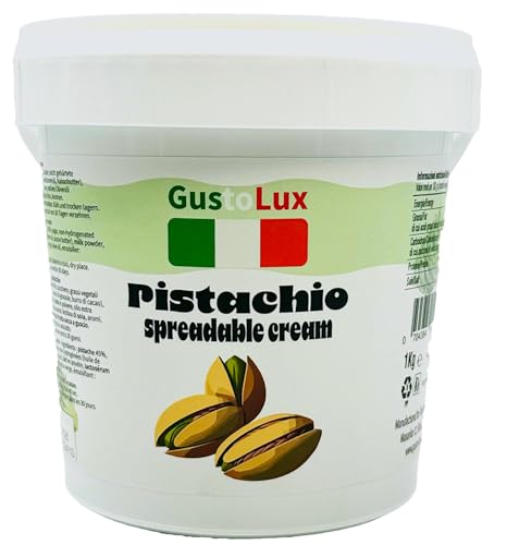 Pistaziencreme - 1kg 45% Pistazien aus Italien - Pistazien-Streichcreme - Brotaufstrich - Pistazienaufstrich - Süßer Geschmack - Pistaziencreme dubai schokolade von GustoLux