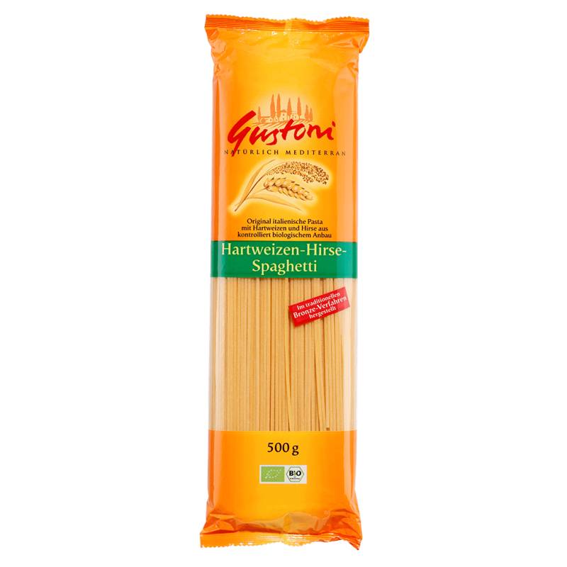 Bio Hartweizen-Hirse-Spaghetti 500g von Gustoni