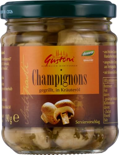 Champignons gegrillt, in Kräuteröl von Gustoni