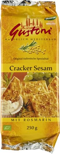 Cracker Sesam mit Rosmarin 18 x 250 gr von Gustoni