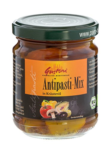 Gustoni Antipasti-Mix in Kräuteröl (190 g) - Bio von Gustoni