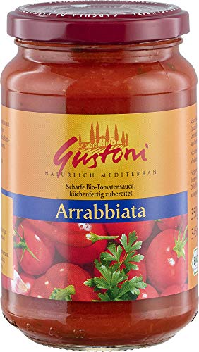 Gustoni Bio Arrabbiata, Scharfe, Tomatensauce (6 x 350 gr) von Gustoni