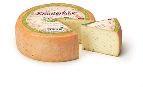 GUSTOS - Kräuterkäse mit Schnitt- und Knoblauch von Gustos, ca. 2,2 KG, duftet delikat und überzeugt, Biss für Biss, mit seinem leicht herben Geschmack von Gustos True Taste