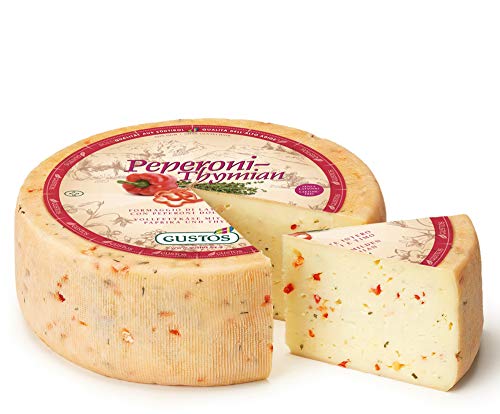 GUSTOS - Paprika-Thymian-Käse von Gustos, 2,2 KG ca, Thymian und Paprika machen aus diesem halbfesten Schnittkäse aus Kuhmilch einen unwiderstehlichen Hochgenuss von Gustos True Taste