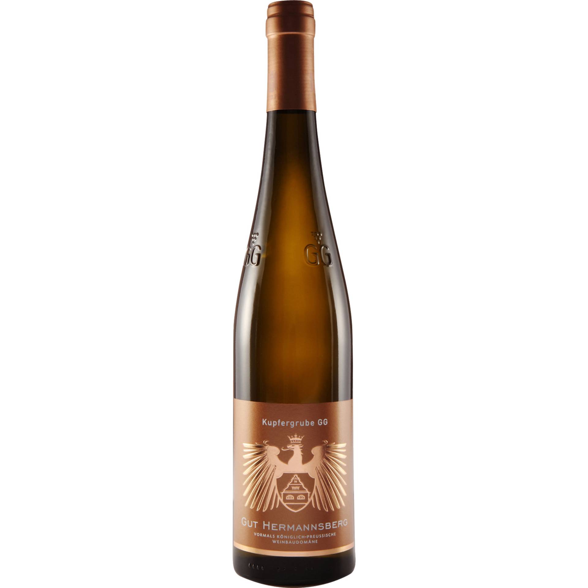 Kupfergrube Riesling GG, Trocken, Nahe, Nahe, 2017, Weißwein von Gut Hermannsberg Weinhandels GmbH,55585,Niederhausen an der Nahe,Deutschland