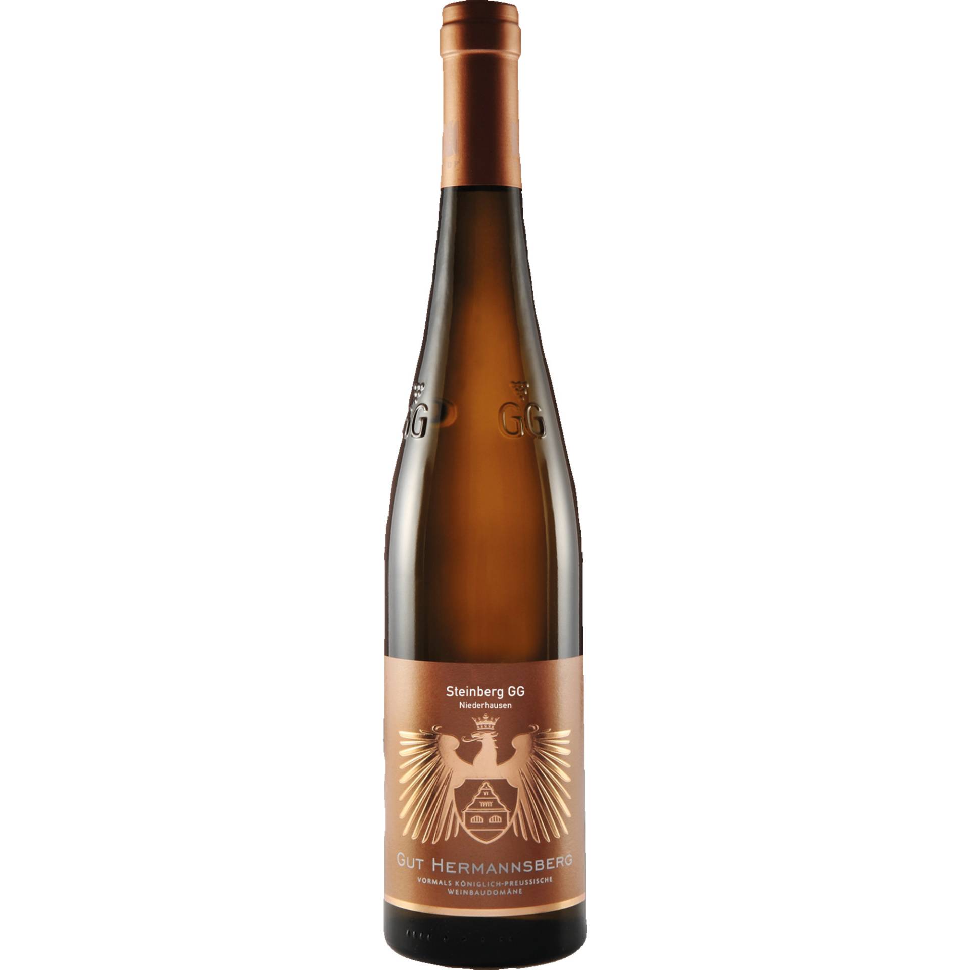 Steinberg Riesling GG, Trocken, Nahe, Nahe, 2021, Weißwein von Gut Hermannsberg Weinhandels GmbH,55585,Niederhausen an der Nahe,Deutschland