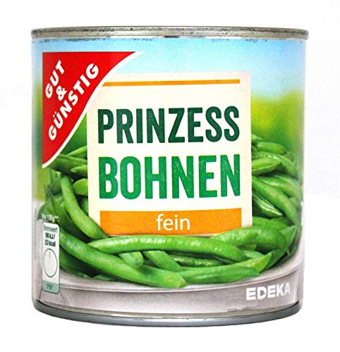 GUT & GÜNSTIG Junge Prinzessbohnen fein, 12er Pack (12 x 220g) von ebaney