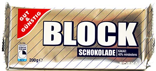 Gut & Günstig Blockschokolade, 5er Pack (5 x 200g) von Gut & Günstig