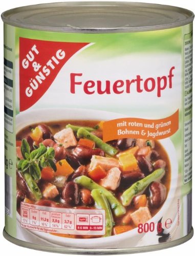 Gut & Günstig Feuertopf mit Bohnen & Jagdwurst 800g von Gut & Günstig