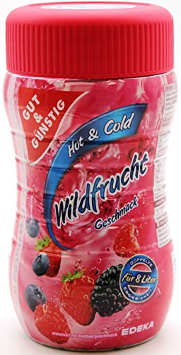 Gut & Günstig Hot & Cold Instantteegetränkgranulat Wildfrucht, 12er Pack (12 x 400g) von Gut & Günstig