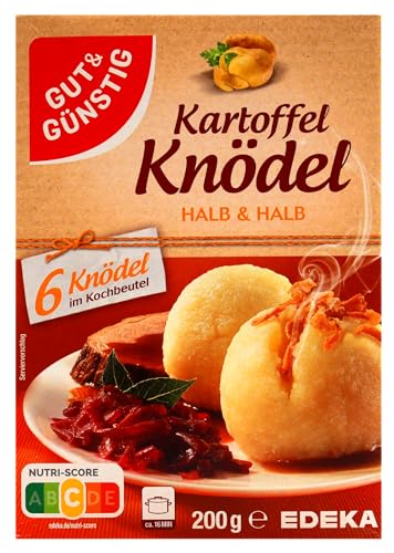 Gut & Günstig Kartoffel-Knödel halb & halb, 16er Pack (16 x 200g) von UOOTPC