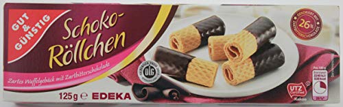 Gut & Günstig Schoko Röllchen Zartbitter, 6er Pack (6 x 125g) von Gut & Günstig