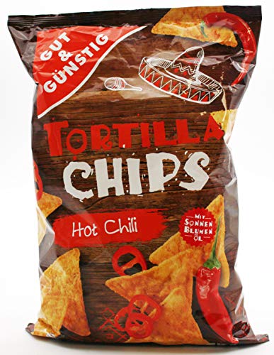 Gut & Günstig Tortilla Chips Hot Chili, 5er Pack (5 x 300g) von Gut & Günstig